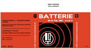 Read more about the article VEB battery label